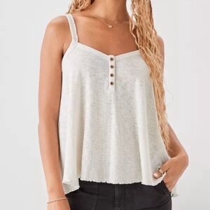 American Eagle Outfitters Lounge Henley Tank Top EUC